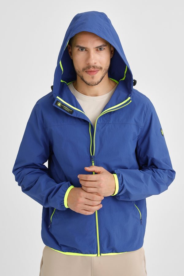 Cmb3223-001422 e23 airforce blue man raincoat - Image 2