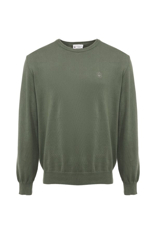 Pullover crew neck overdy army green man 768