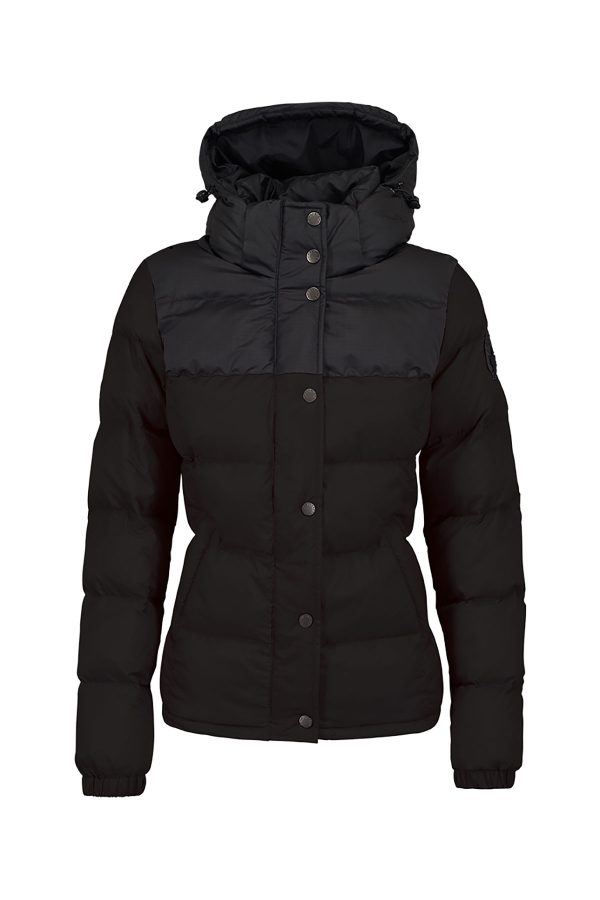 Cwc3122-001607 i22 black woman short coat