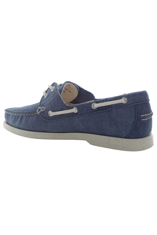 Boat shoes navy blue man casual shoes - Image 3