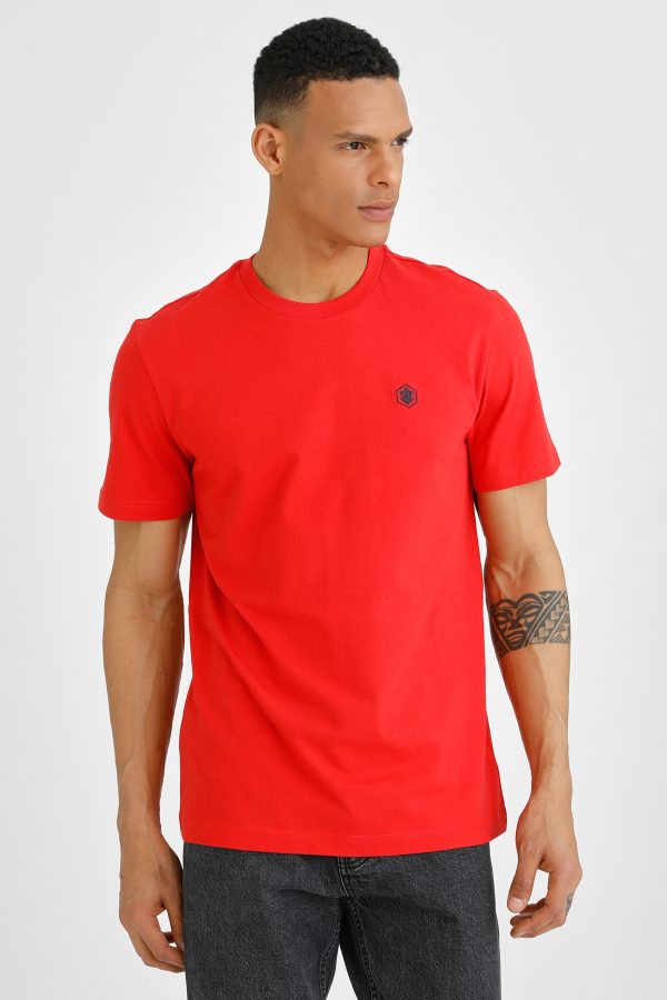 T-shirt basic small logo red man snorkel - Image 2