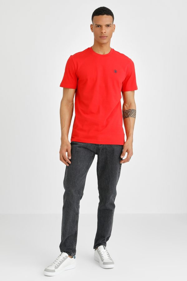 T-shirt basic small logo red man snorkel - Image 3