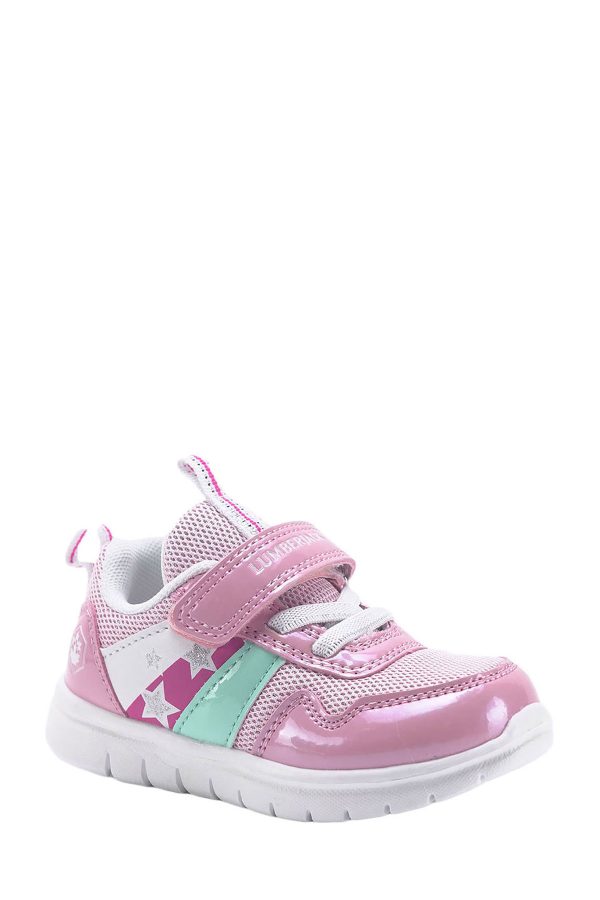 1 velcro and elastic lace pink girl basic casual boots - Image 2