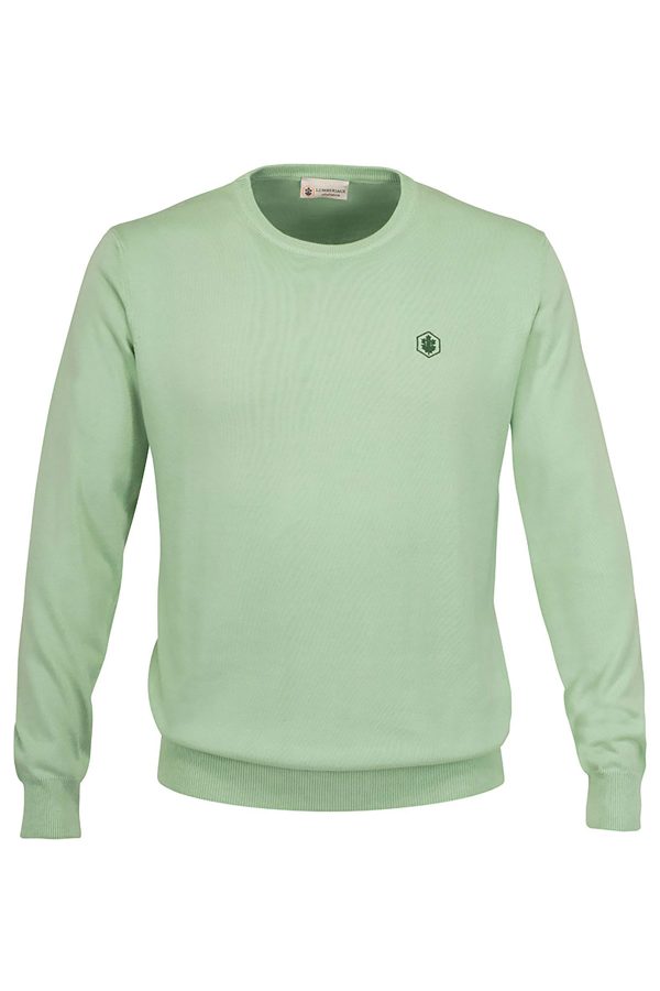 Pullover crew neck overdy l green man suandter