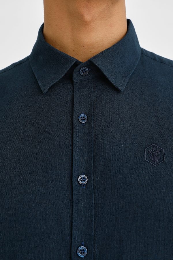 Shirt navy blue man shirt - Image 2