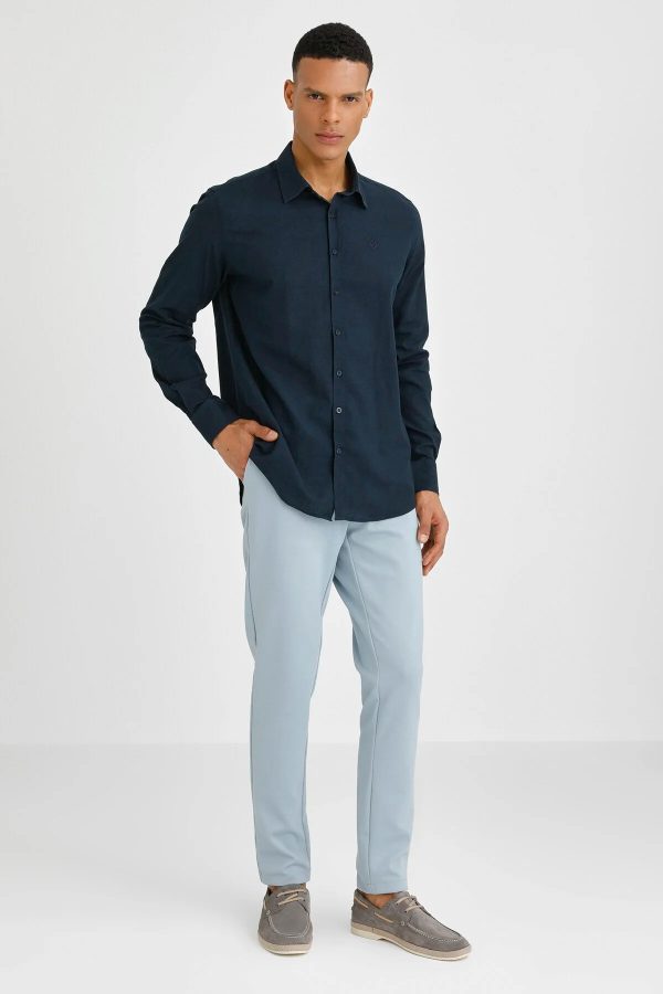 Shirt navy blue man shirt - Image 5