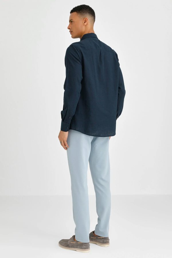 Shirt navy blue man shirt - Image 6