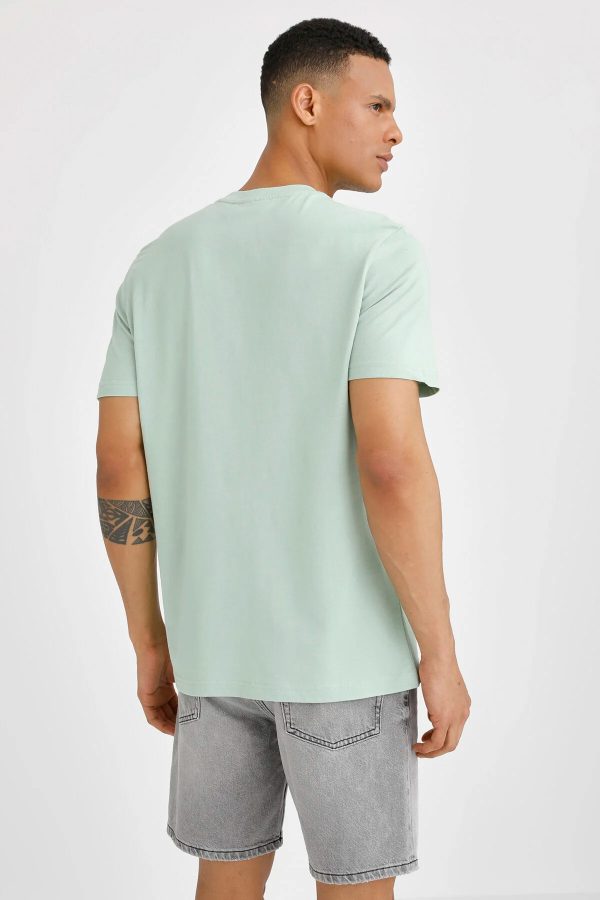 T-shirt basic small logo l green man sleeve t-sh - Image 4