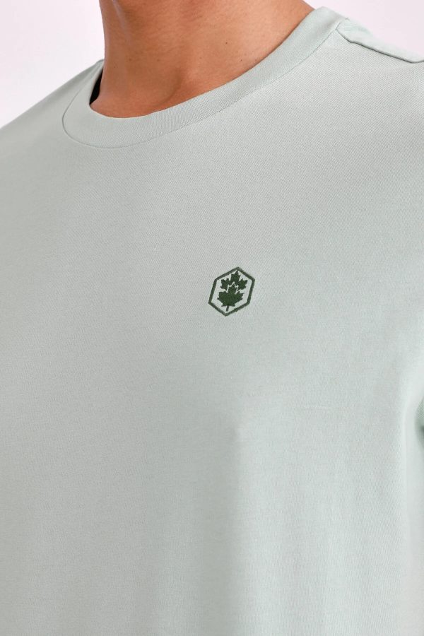 T-shirt basic small logo l green man sleeve t-sh - Image 5