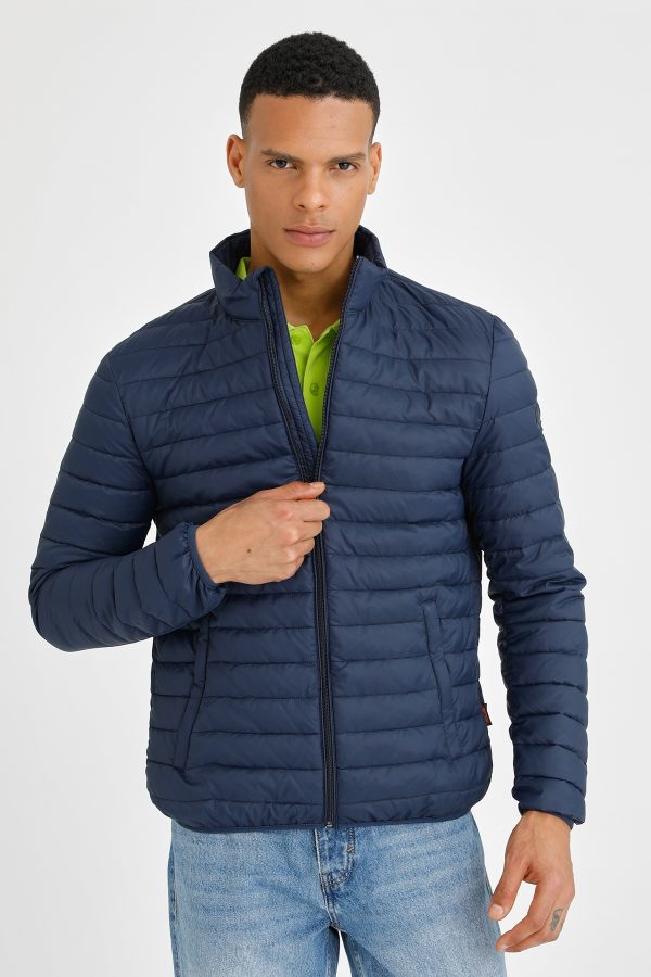 Light padded jacket navy blue man jacket - Image 2