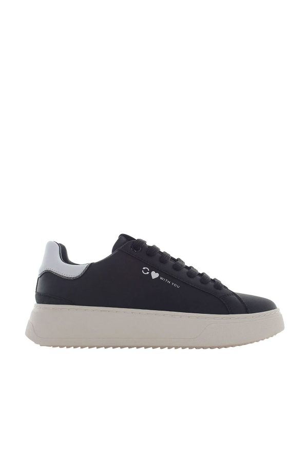 Sneaker black woman basic casual boots