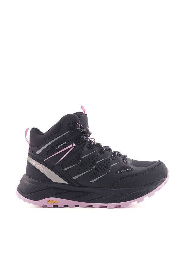 Hiking boot wpf/vibram black woman basic casual top boots