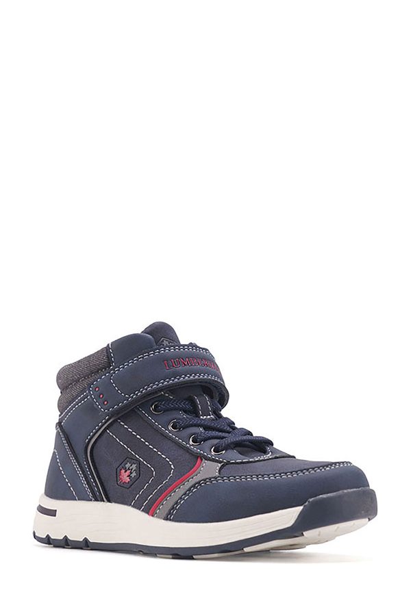 1 velcro and elastic lace navy blue boy basic casual top boots - Image 2