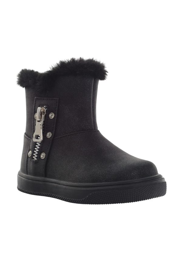 Mid boot with fur black girl 776 - Image 2