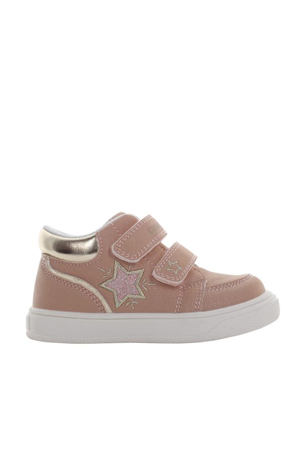 High cut sneaker 2 velcro dusty rose girl 782