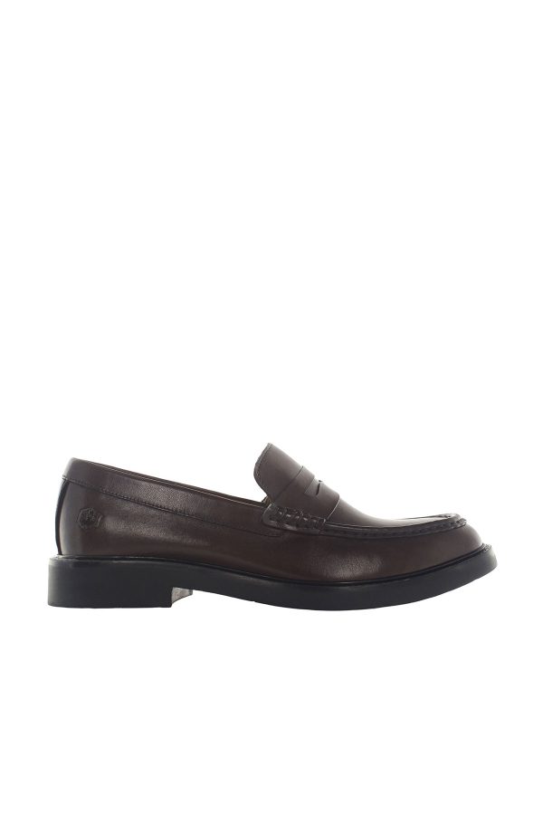 Mocassin d brown man slip on