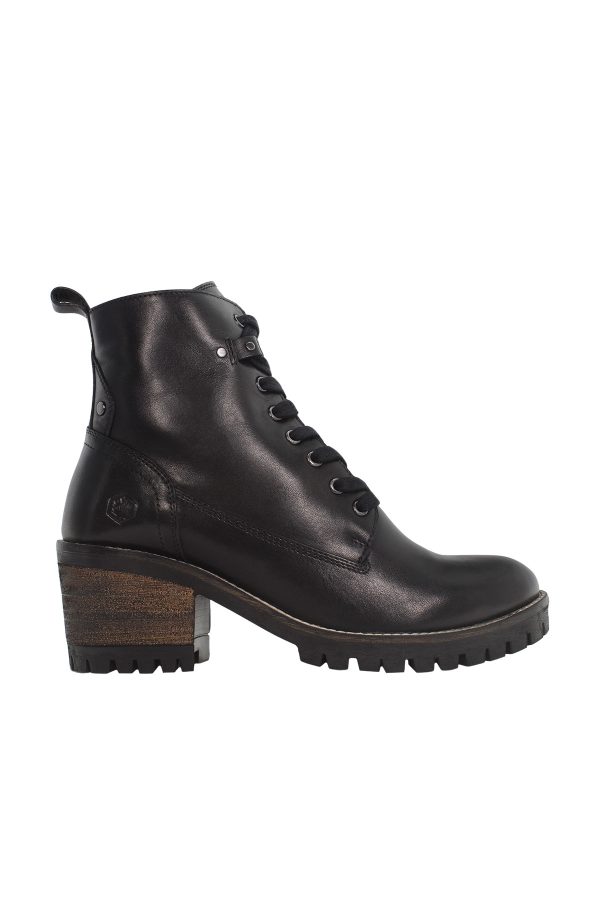 Ankle boot lace up black woman 776