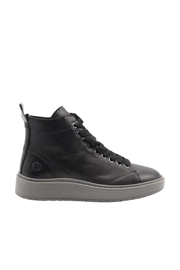 High cut sneaker black woman 776